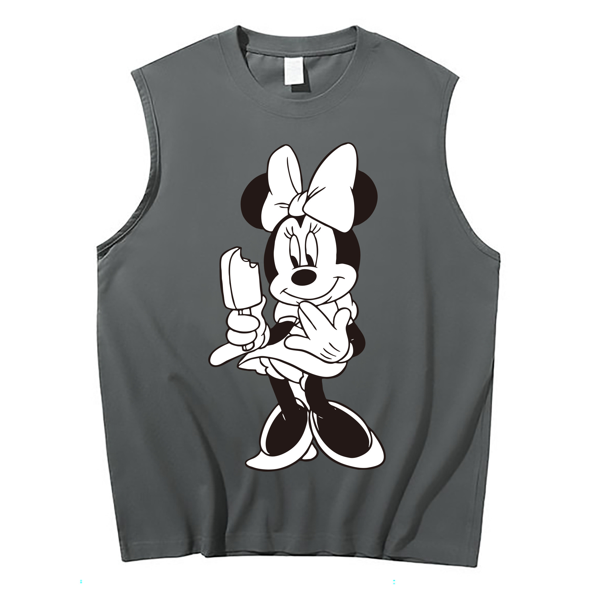 ミッキーマウス Mickey Mouse コットン100％タンクトップ（フロントプリント）